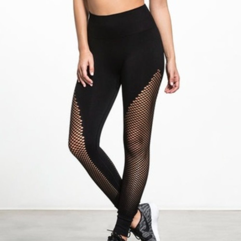 Ivy Park Mesh Black Leggings XXS